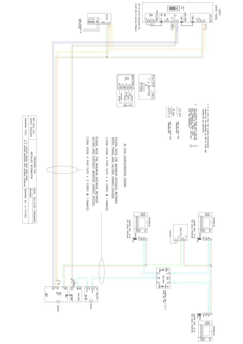 bpt wiring diagrams - system 300