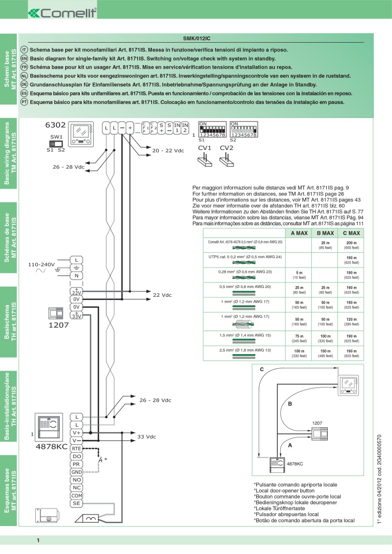 comelit installation instructions arti wiring diagram 