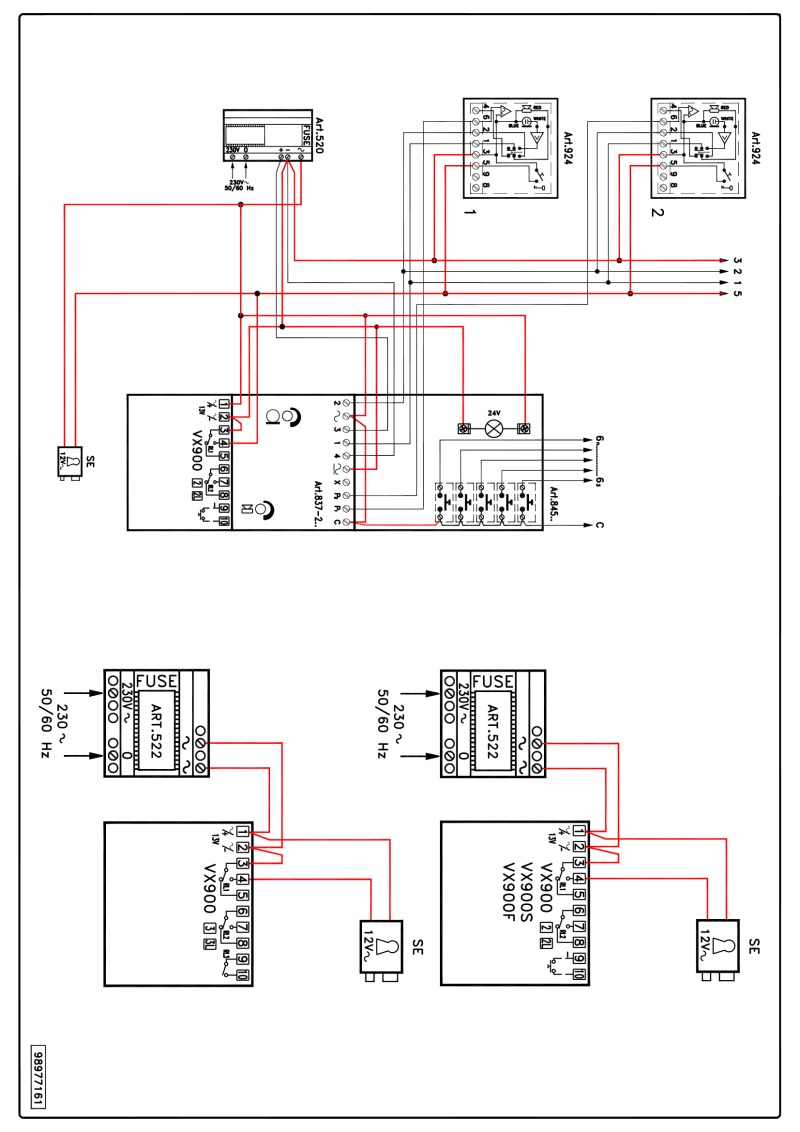 Videx 800 Series Wiring Diagrams