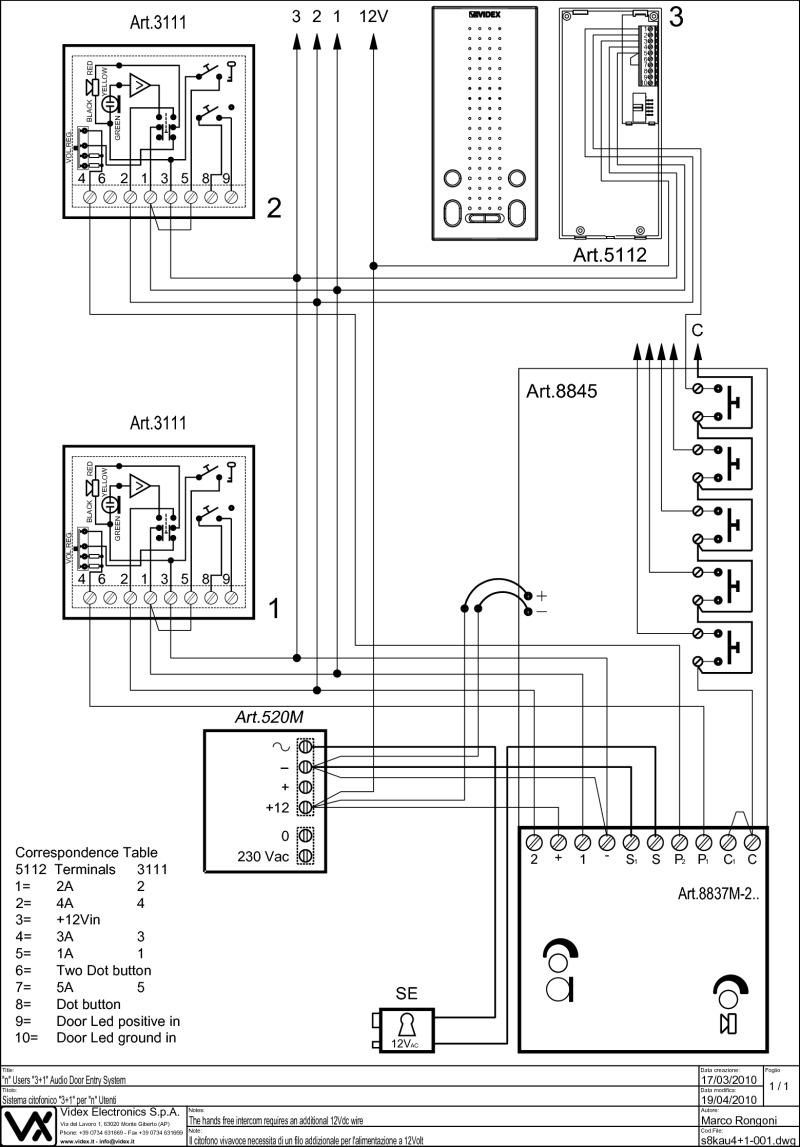 Videx Door Entry Systems Wiring Diagram - Wiring Diagram