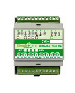 Comelit 20046604 Simplehome Module 5 Inputs, 4 16A Outputs on DIN