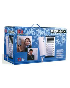 Fermax-6206 6-Way CITYMAX Audio Kit offers corridor entry audio calls via white phones for residential areas.