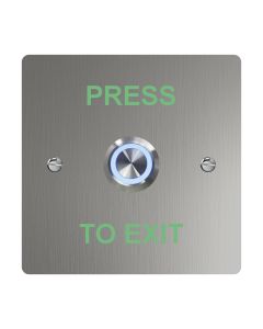 SRS 80986BLF-PTE-LGT Illuminated Engraved Press to Exit Button