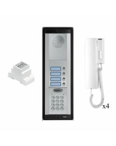 Videx 4 Way 8000 Series Audio Kit with Codelock for Surface Mounting