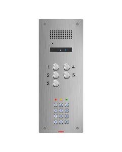 Atigo 5 Button Flush Mount Engravable Audio Panel with Keypad