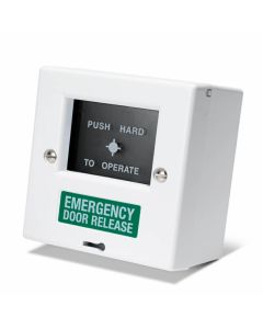 SRS BG1 White plastic resettable call point with single pole contact for reusable and low-cost safety