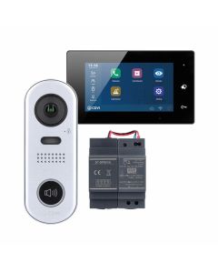 CDVI CDV-4791S-DXB 2EASY 2-wire kit with black Wi‑Fi monitor, stylish and compact smart home access setup.