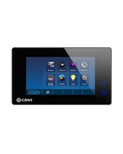 CDVI CDV-47B 7" touchscreen black monitor for 2Easy video systems, user-friendly high-quality imaging.