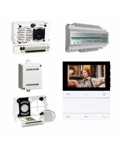 Comelit-PAC 10 User Building Kit + Logo Handsfree Monitor for VR Panel