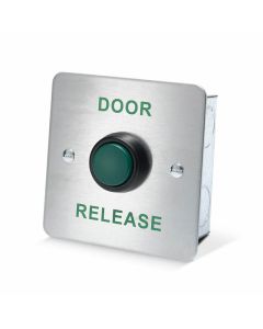SRS Brushed Stainless Steel Door Release Button, Flush Mount