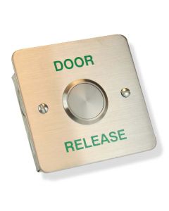 SRS Flush Single Gang Stainless Steel DOOR RELEASE Button