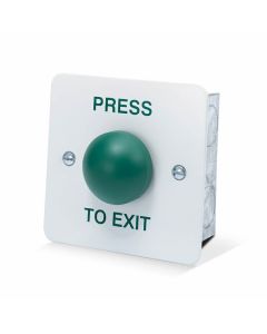 SRS White Stainless Steel Press to Exit Button, Flush Mount