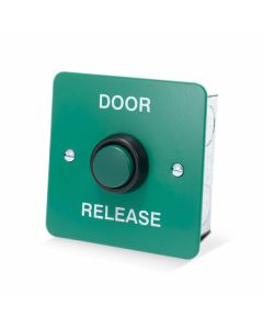SRS Gloss Green Stainless Steel Door Release Button, Flush Mount