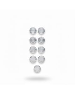 GDX Entrance Panel Spare - Button Kit, Silver Bezels