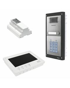 Videx 1-Way Flush 2-Wire Video Kit with Codelock and 6788 Monitor