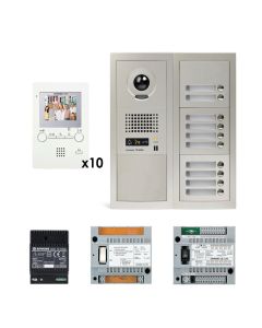 Aiphone 10-Way Flush Video Kit for GT Series