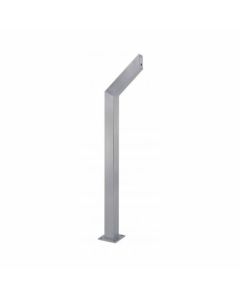 CAME BPT HDP/1200 1200mm stainless steel angled vehicle post, sleek design ideal for secure gate systems.