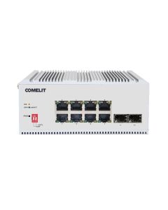 Comelit IPSWP10N02A CCTV Switch, 8 POE Ports + 2 SFP Gigabit DIN