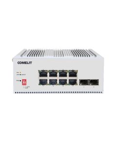 Comelit IPSWP10N02A CCTV Switch, 8 POE Ports + 2 SFP Gigabit DIN