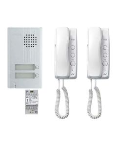 Aiphone KITDA2 | 2 Way Aluminium Entry Kit + Audio Handsets