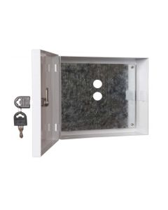 RGL lockable, steel KEYPAD box in white (2 keys supplied)