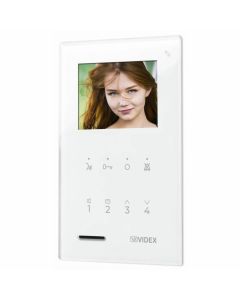 Videx Kristallo Handsfree Video Monitor with 3.5 Inch Screen in White