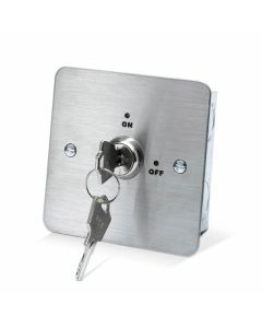 SRS Stainless Steel Maintained Double Pole Key Switch, Flush Mount