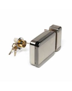 CDVI Motorised lock provides electronic deadlocking.