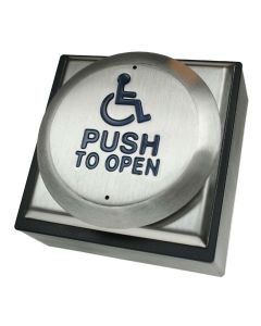 CDVI Large Stainless Steel All-active Switch Wheelchair Logo