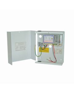 Videx SP27 boxed 12VDC 1.5 amp power supply with battery backup, reliable source for entry and access