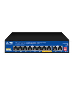 SRS Smart DIP VLAN Extended POE Network Switch - 8 Ports, 2 GE, 120W..