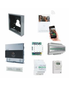 Comelit 5 User Surface Ultra Video Trades Kit with Wi-Fi Monitor