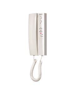 Videx 3114 3000 Series white telephone with mute switch, privacy LED and door open LED indicator
