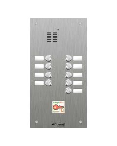 Comelit 9 button, VR s.steel name window iKall audio + prox.