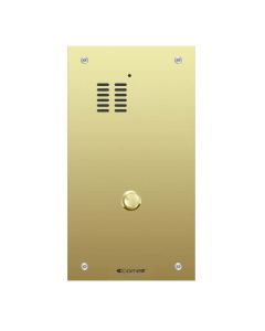 Comelit 1 Button Vandal Resistant Brass Engravable IKall Audio Panel