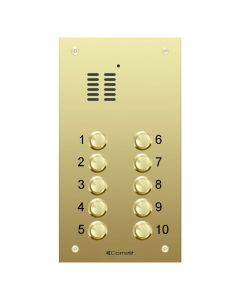 Comelit 10 button, VR brass engravable iKall audio panel