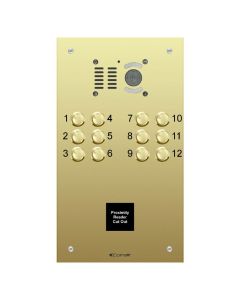 Comelit 12 button, VR brass engravable iKall audio + prox.