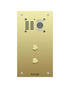 Comelit VK6502 | 2 Button, VR Brass Engravable iKall Video Panel