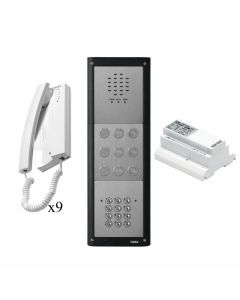 Videx 9 Way Flush VR4K Vandal Resistant Audio Kit with Codelock