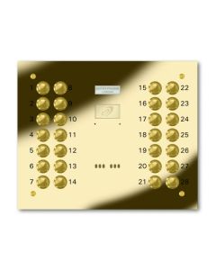 Entryphone 28 Button Laser Engraved Entrance Panel - Gold (241 x 292)