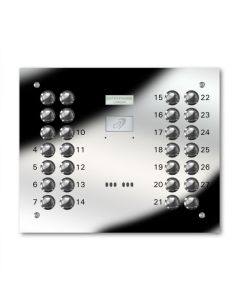 Entryphone 28 Button Laser Engraved Entrance Panel - Mirror (241x292)
