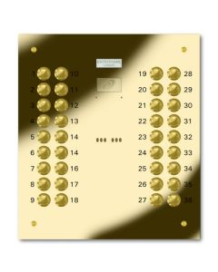 Entryphone 36 Button Laser Engraved Entrance Panel - Gold (330 x 292)