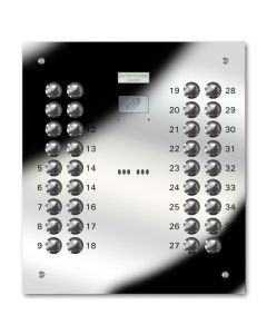 Entryphone 36 Button Laser Engraved Entrance Panel - Mirror (330x292)