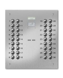 Entryphone 36 Button Laser Engraved Entry Panel - Stainless (330x292)