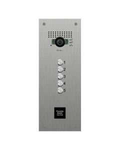 Bticino VRS, 5 button flush VR Video panel (Prox. Cutout)