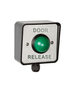 RGL standard weatherproof green dome DOOR RELEASE exit button