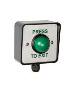 RGL standard weatherproof green dome PRESS TO EXIT button