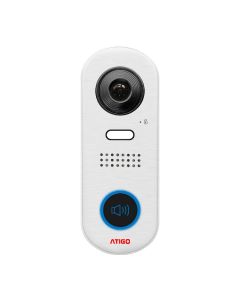 Atigo 1 Button Surface Mounting Video Intercom Panel, SKU A501S, slim one button video intercom panel with colour camera and LED illumination