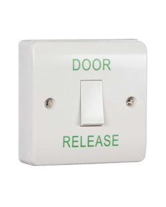 RGL white plastic, light switch style DOOR RELEASE button