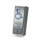 SRS Narrow Stainless Steel Wheelchair Symbol Push To Open Button